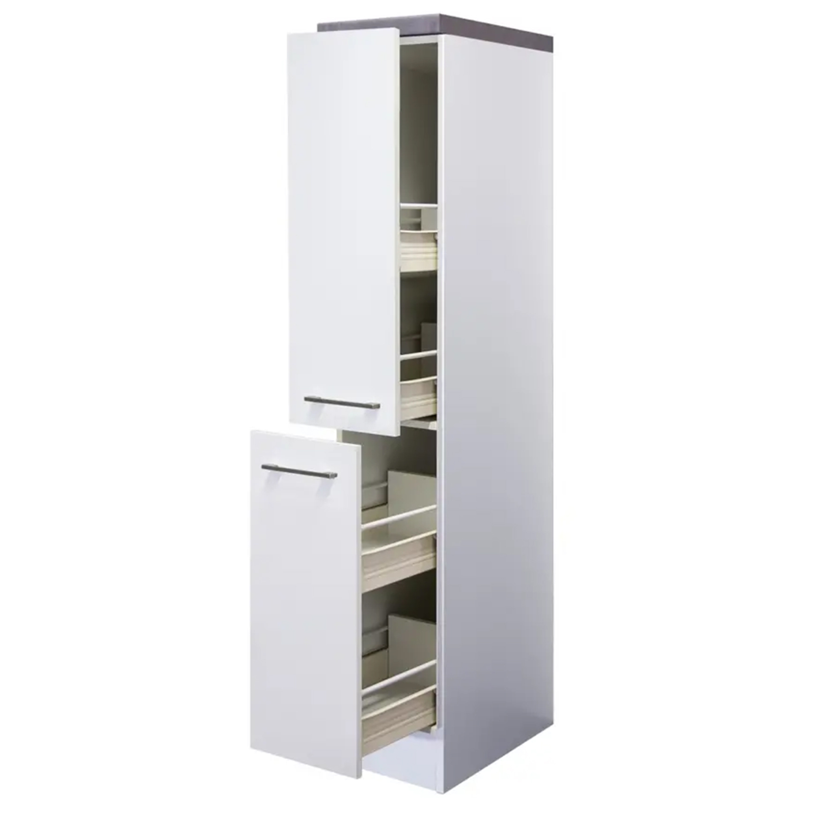 Apothekerschrank ELEA - weiß-Betongrau - 30 cm