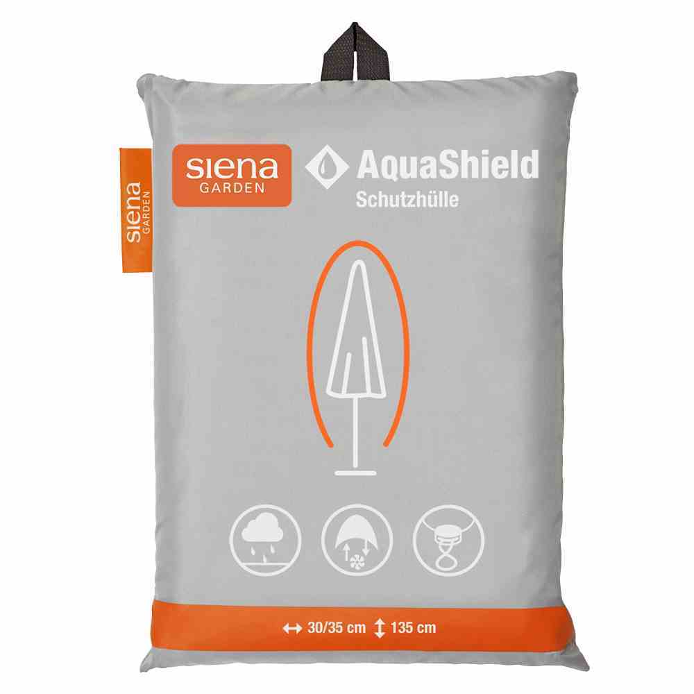 AquaShield Schirmhülle - hellgrau - für Mittelstockschirme