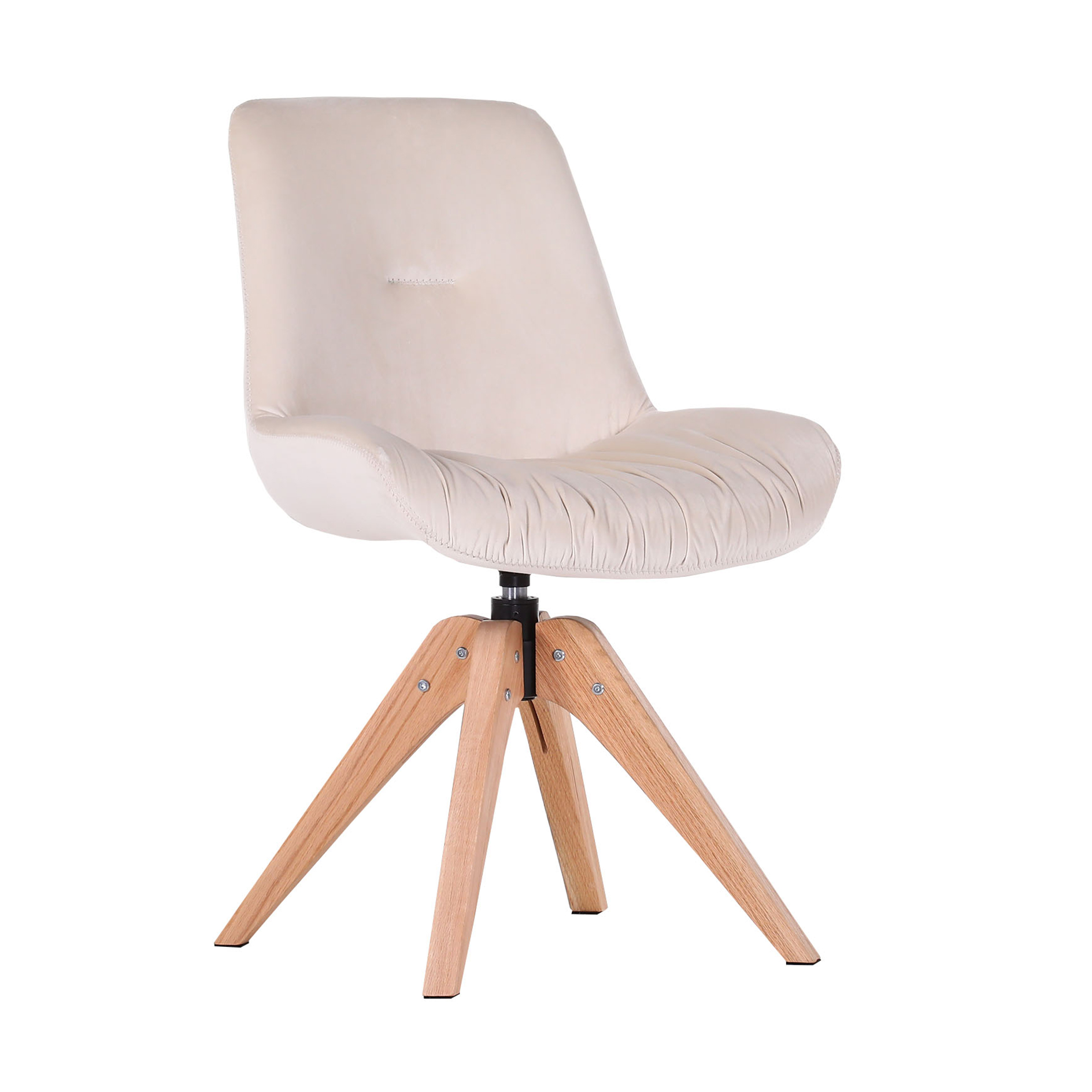 Stuhl beige Eiche massiv Cord drehbar Online bei ROLLER kaufen