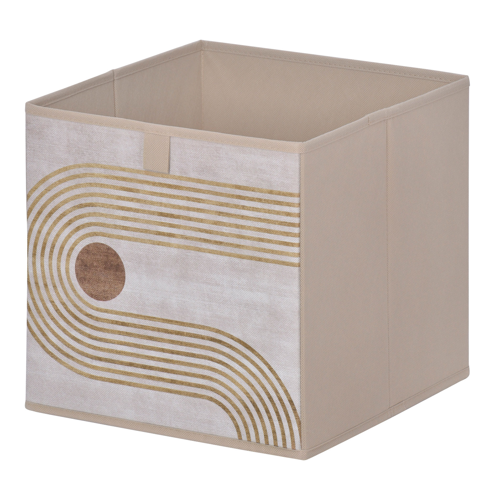 Aufbewahrungsbox - beige - sortierte Designs - faltbar