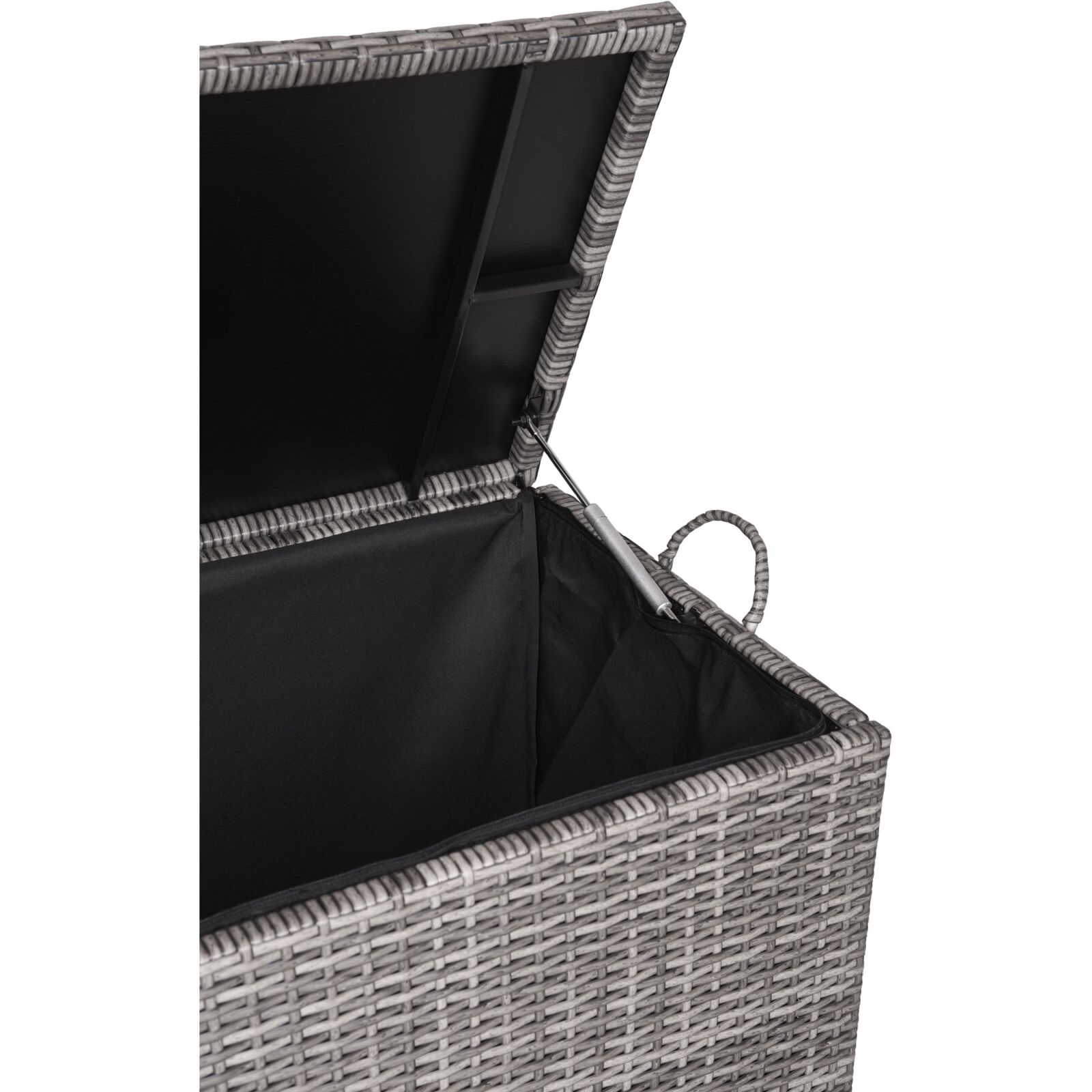 Auflagenbox PATRAS - grau - Kunststoffgeflecht - 300 Liter