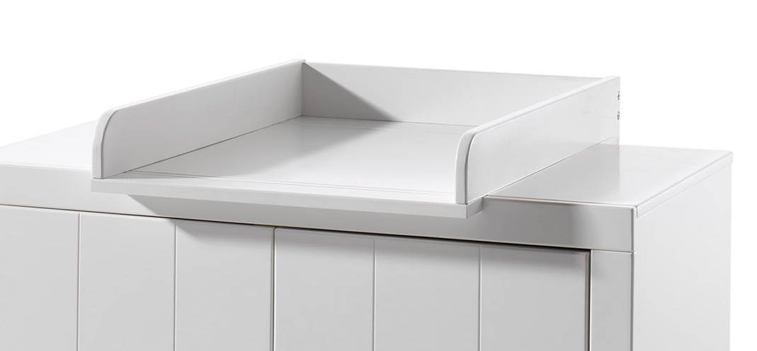 Aufsatz Wickelkommode ERIK - weiß - 76 cm breit