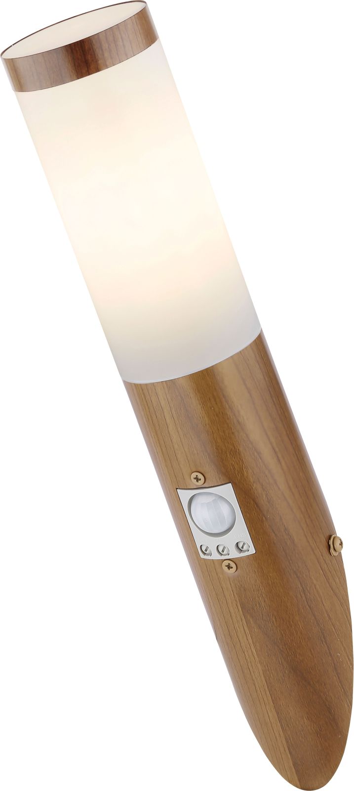 Außen-Wandleuchte - Holzoptik - mit Sensor