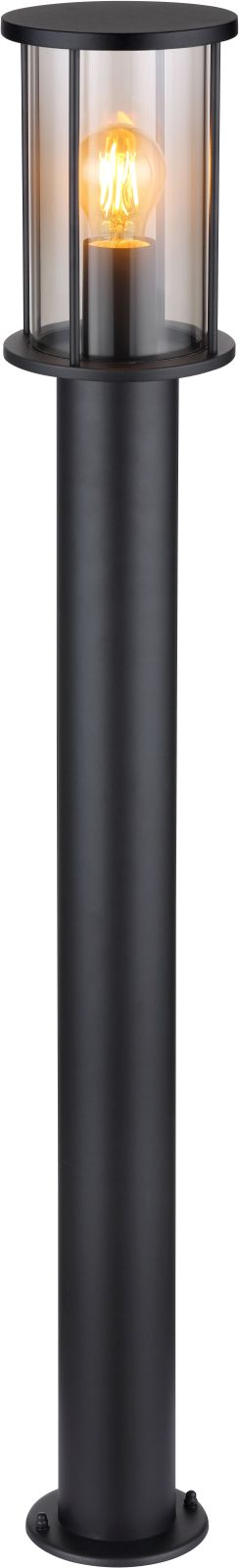 Außen-Wegeleuchte - schwarz matt - rauchfarben - 100 cm
