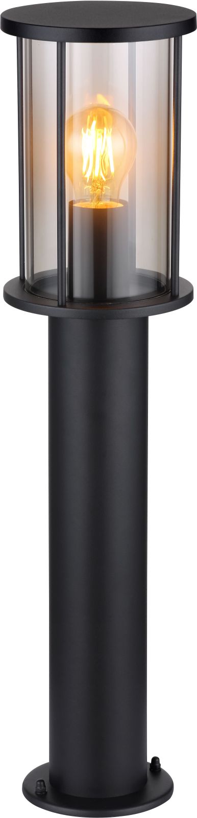 Außen-Wegeleuchte - schwarz matt - rauchfarben - 60 cm