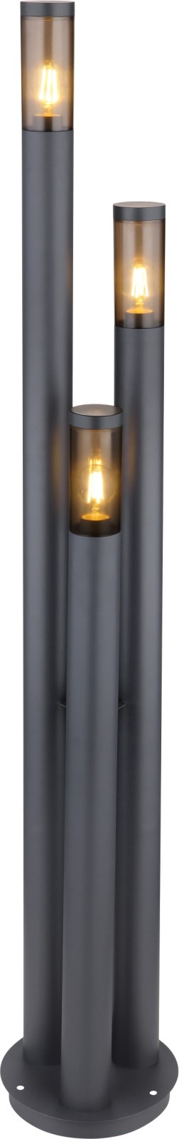 Außenleuchte - anthrazit - 3-flammig - 170 cm