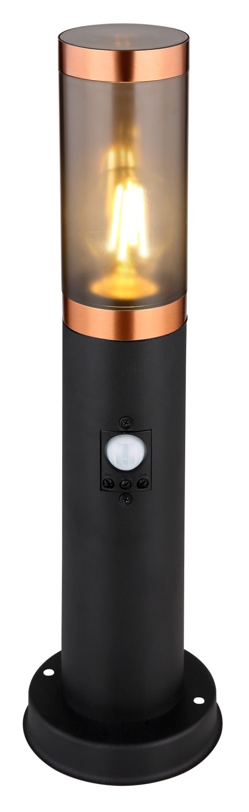 Außenleuchte - anthrazit-Kupfer - mit Sensor - 45 cm