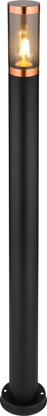 Außenleuchte - schwarz-kupferfarben - 110 cm