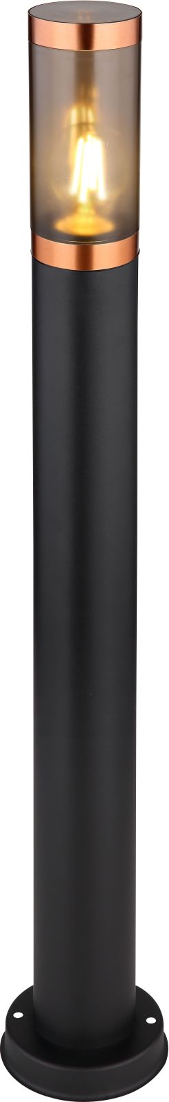 Außenleuchte - schwarz-kupferfarben - 80 cm
