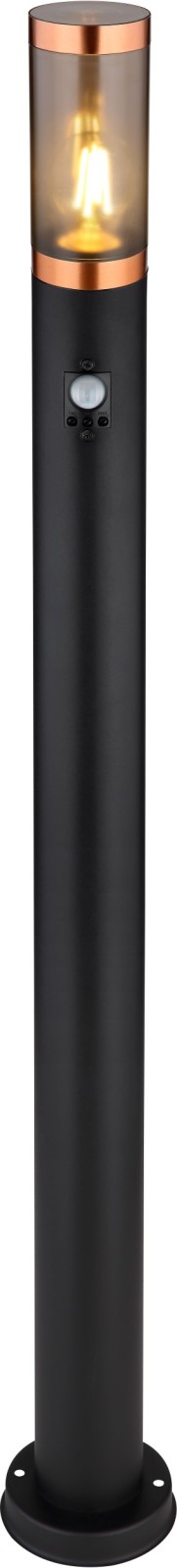 Außenleuchte - schwarz-kupferfarben - Bewegungssensor - 110 cm