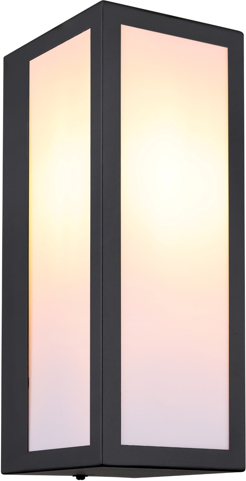 Außenleuchte - schwarz matt - opal - 12 cm