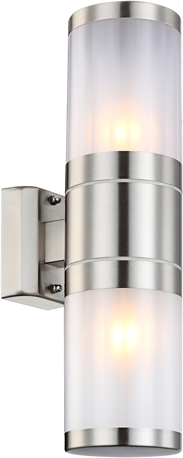 Außenleuchte - silber - Edelstahl - 2-flammig