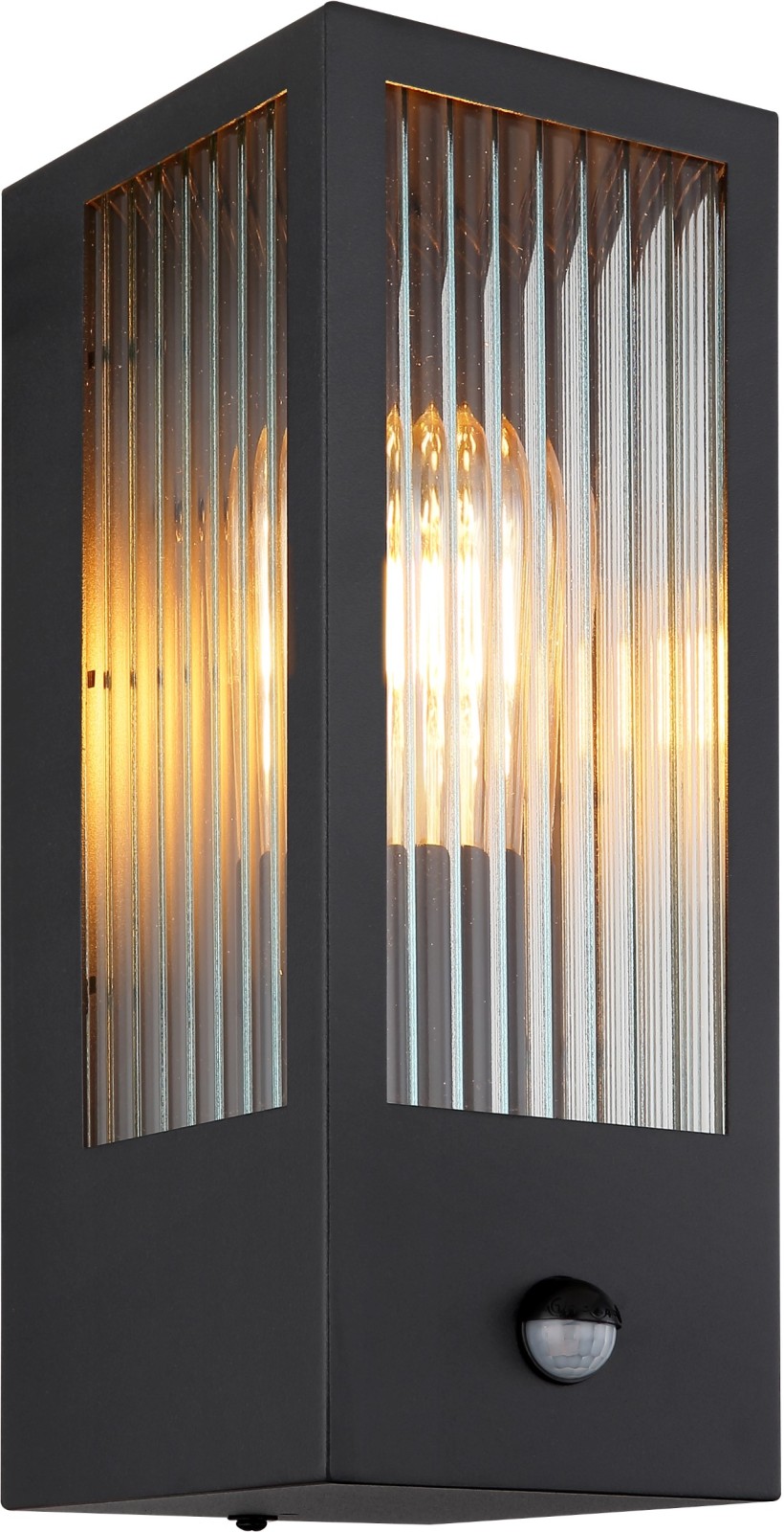 Außenwandleuchte - schwarz - 32 cm