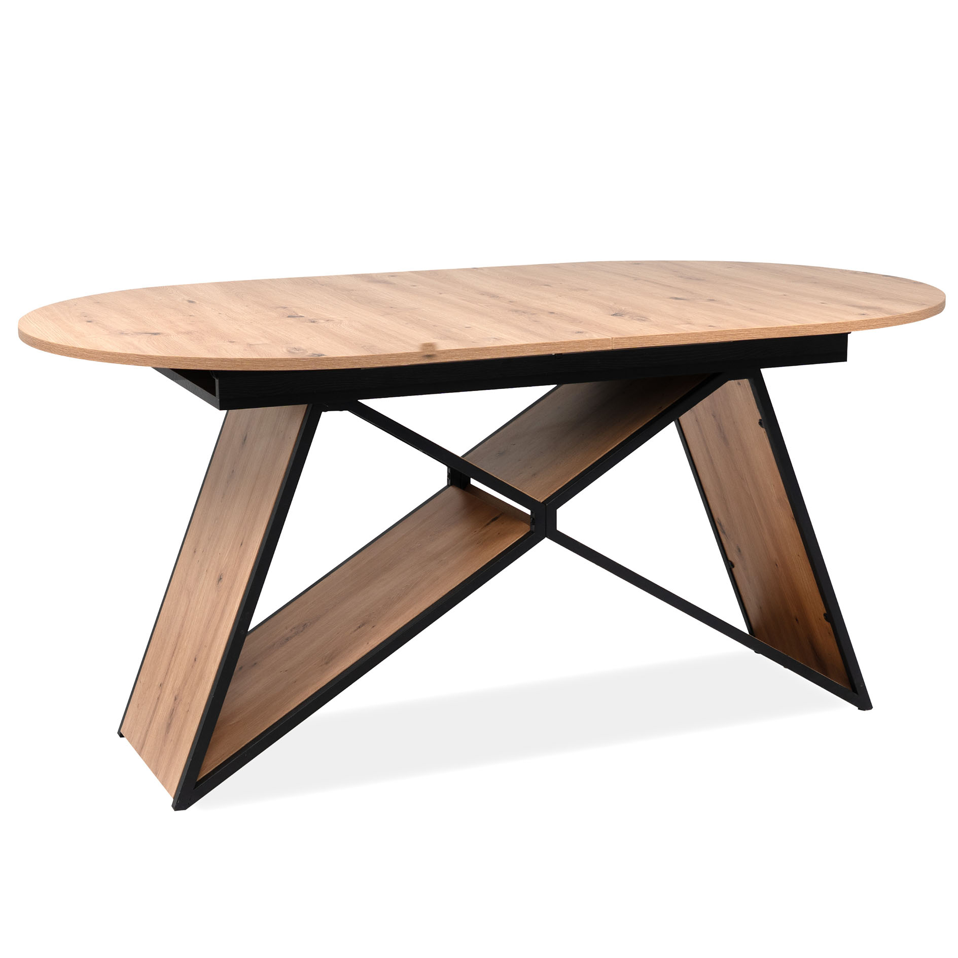 Auszugstisch PARIS - Artisan Eiche - Blackwood - 160-200x90 cm