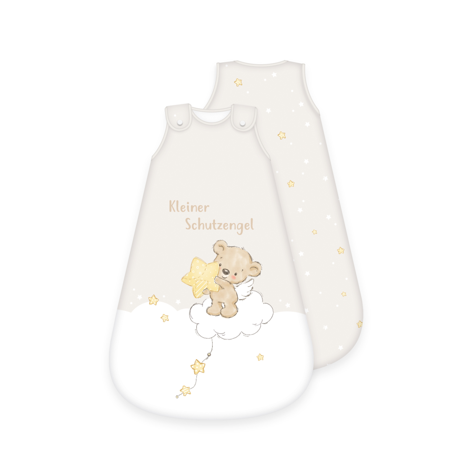 Baby-Schlafsack KLEINER SCHUTZENGEL - beige-weiß - 70x45 cm