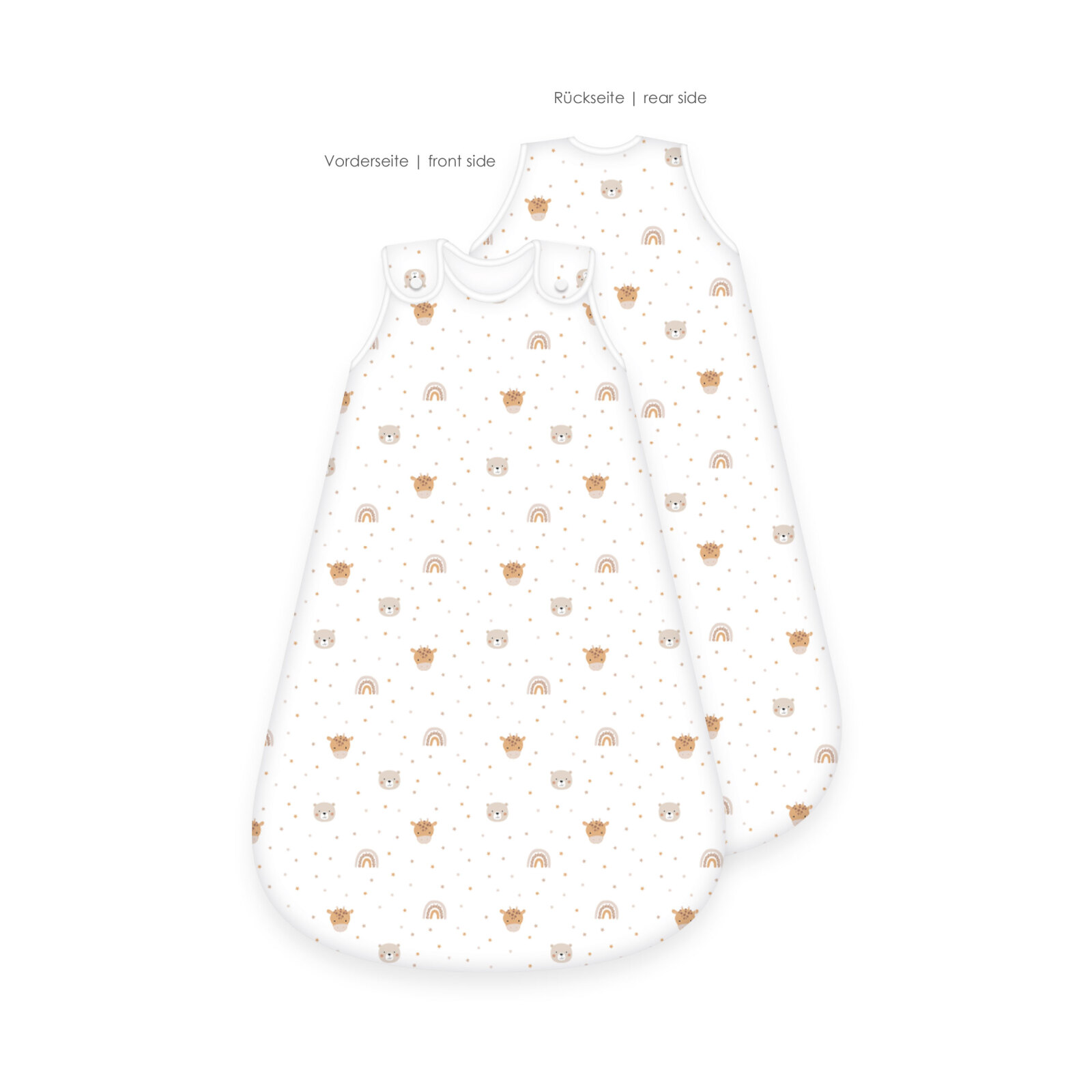 babybest Baby-Schlafsack LITTLE FRIENDS - weiß - 45x60 cm