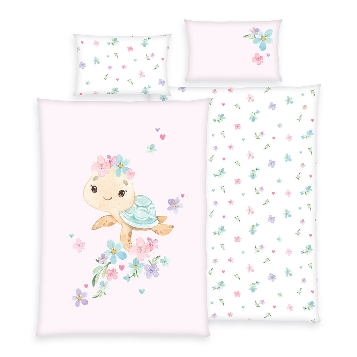 babybest Bettwäsche LITTLE TURTLE - bunt - 100x135 cm