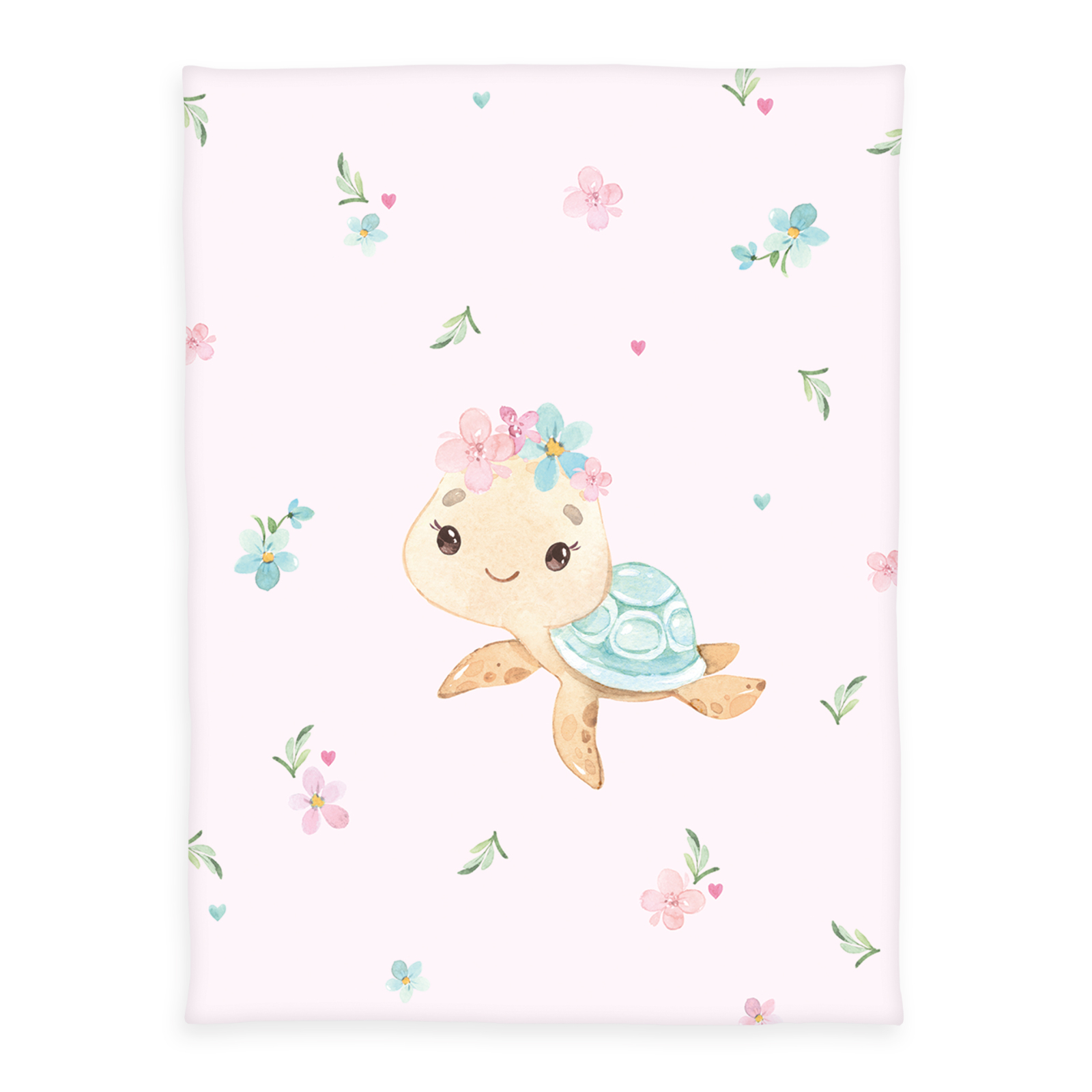 babybest Microfaserflausch-Decke LITTLE TURTLE - bunt - 75x150 cm