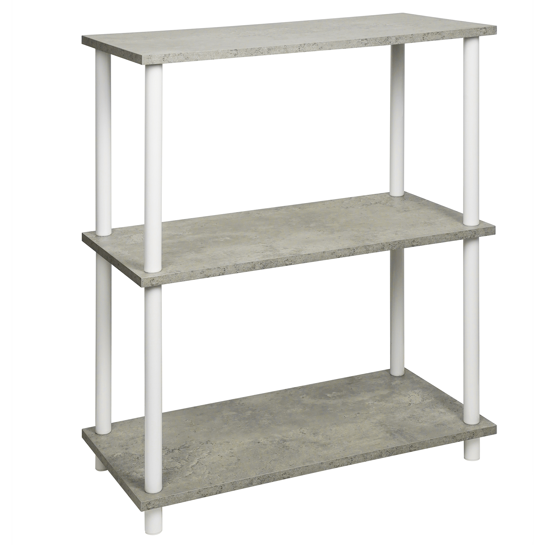 Bad-Standregal - Betonoptik - weiß - 76 cm