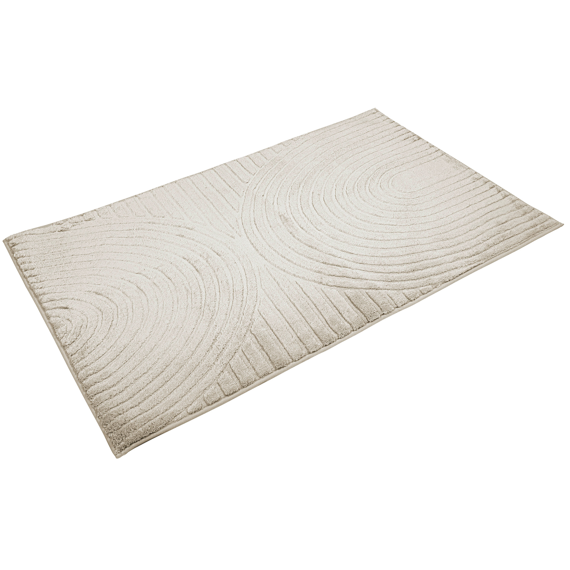 Badematte - kitt - Hoch-Tief-Optik - 70x120 cm