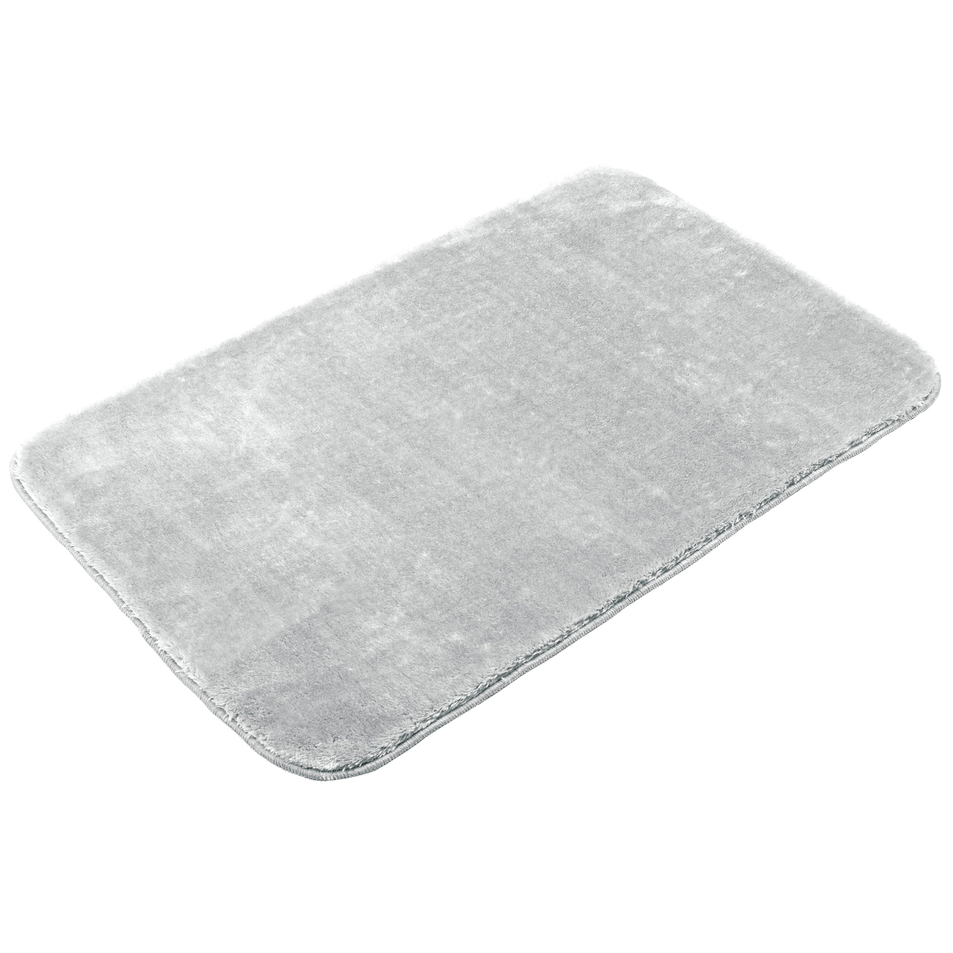 Badematte - silber - Antirutsch-Noppen - 50x80 cm