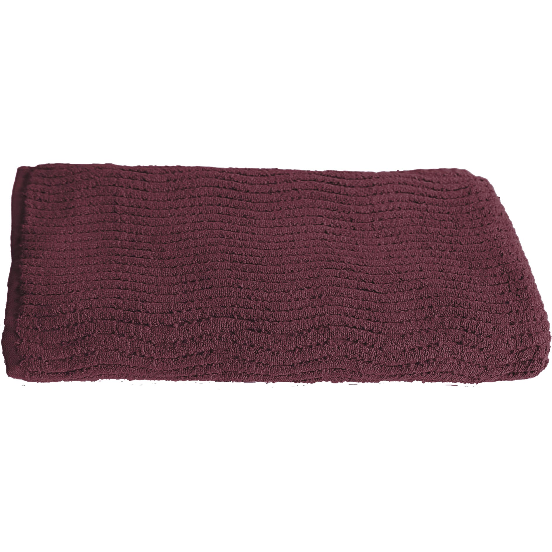 Badetuch - bordeaux - Baumwolle - 80x180 cm