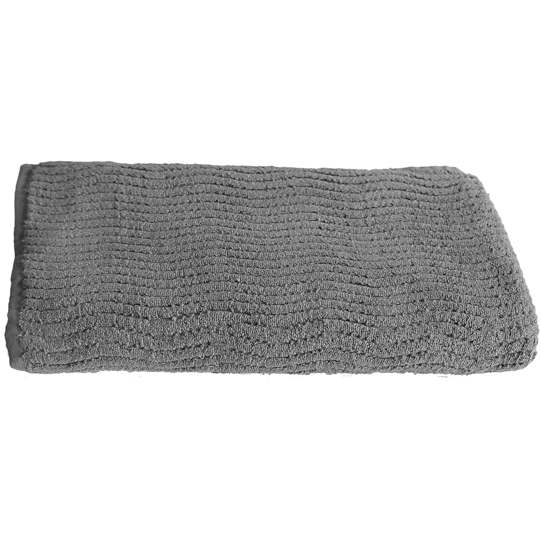 Badetuch - grau - Baumwolle - 80x180 cm