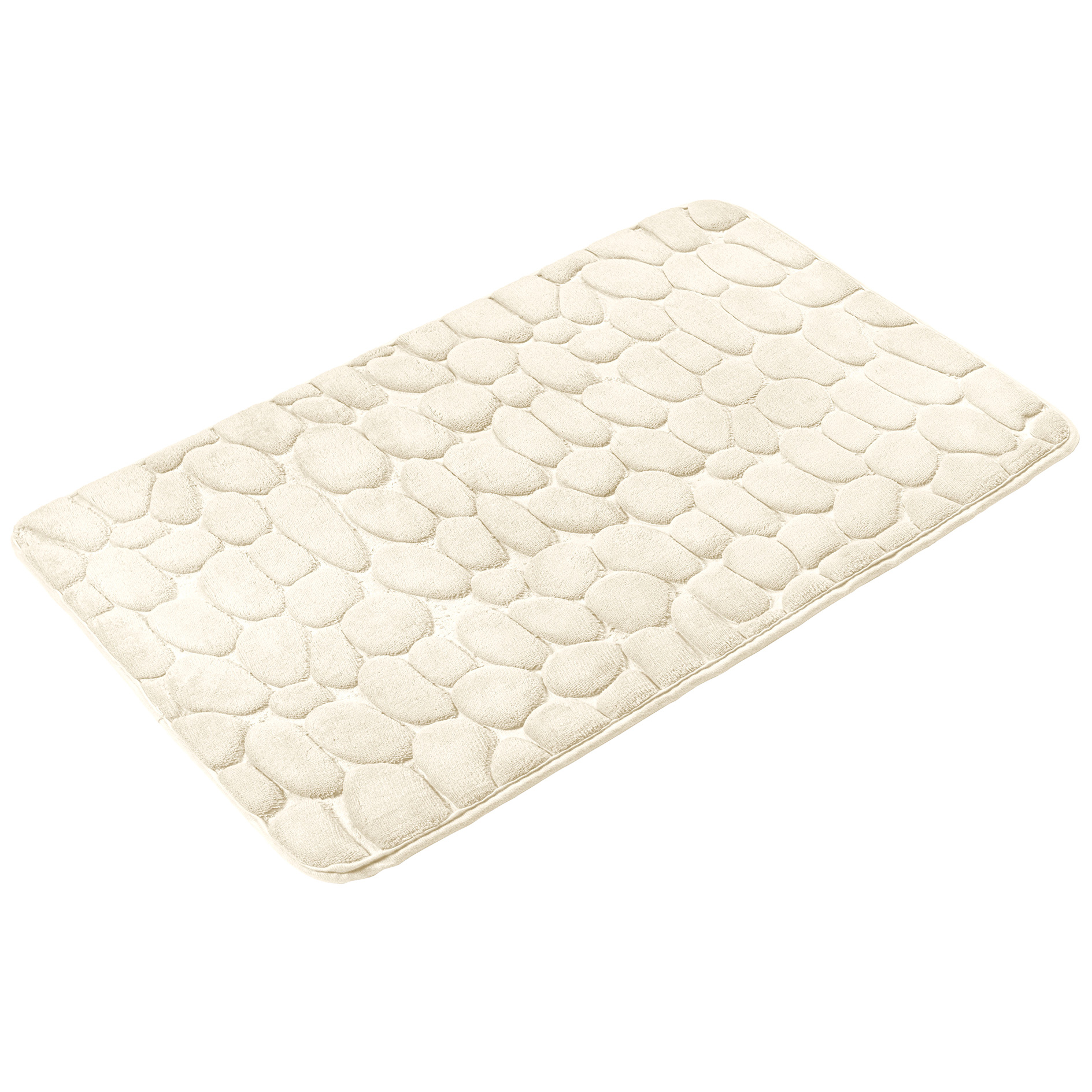 Badmatte - beige - Steinoptik - 50x80 cm