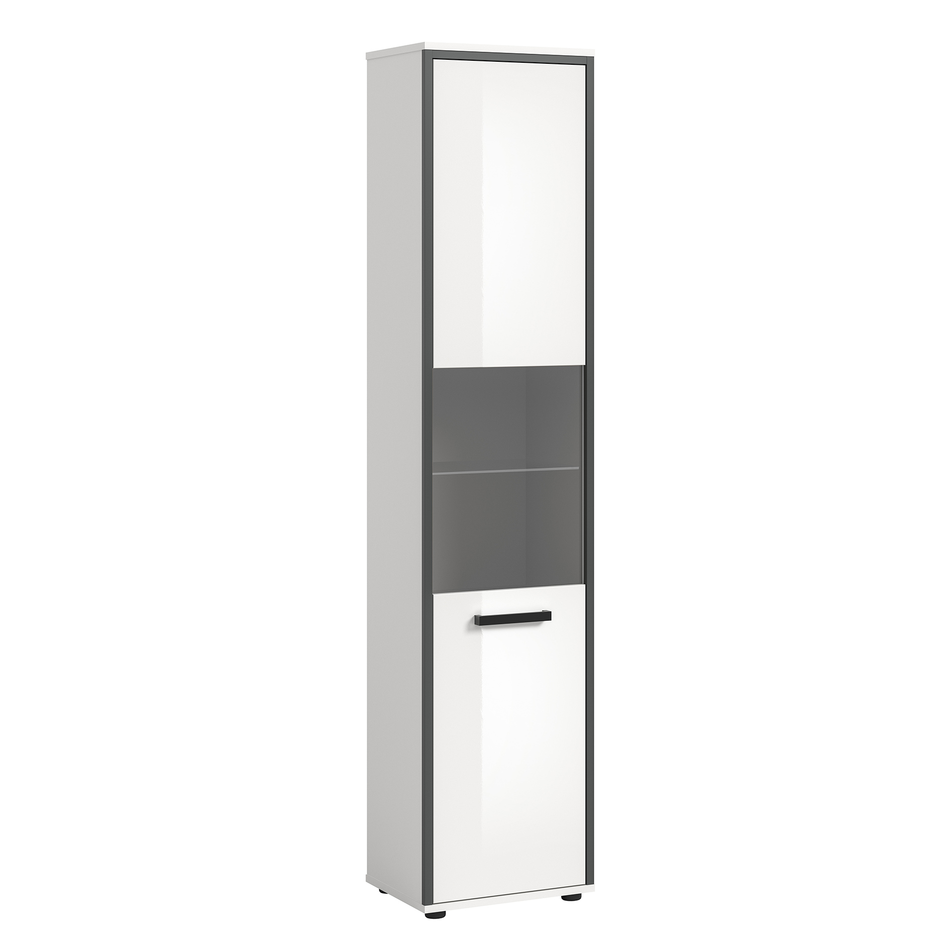 Badschrank KOJAK - weiß Hochglanz - 187 cm hoch