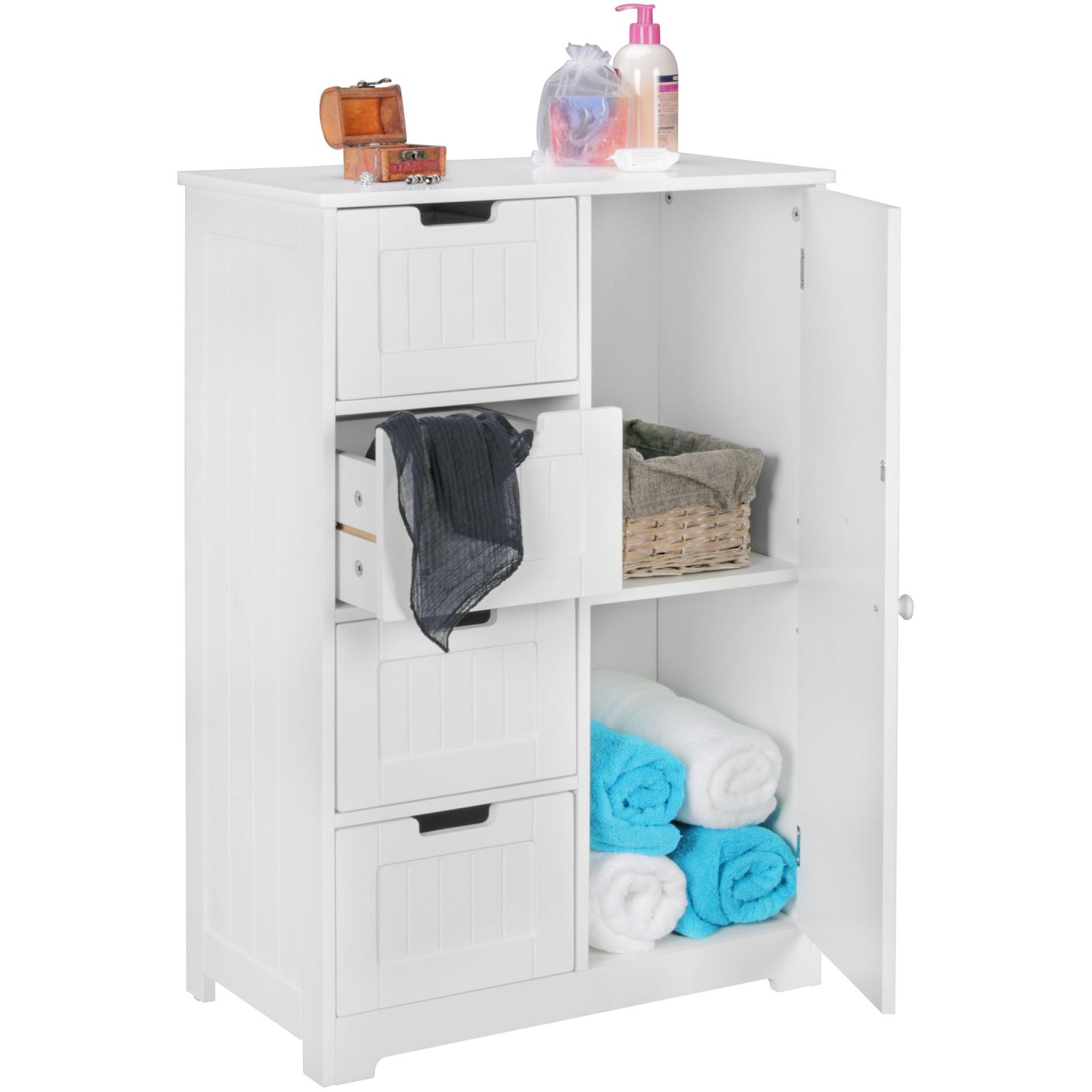 Badschrank - weiß - 56x83 cm