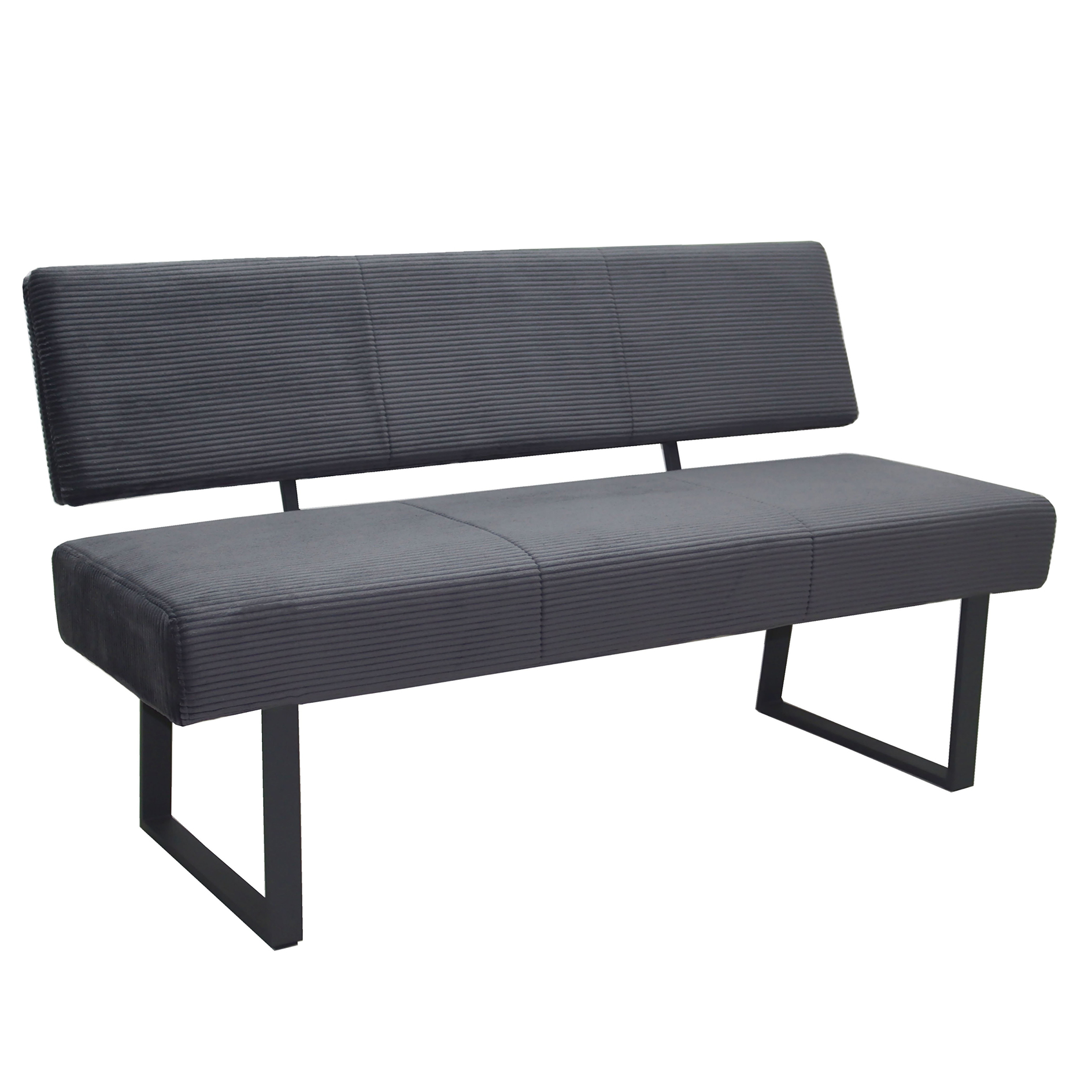 Bank - anthrazit - Cordstoff - 161 cm