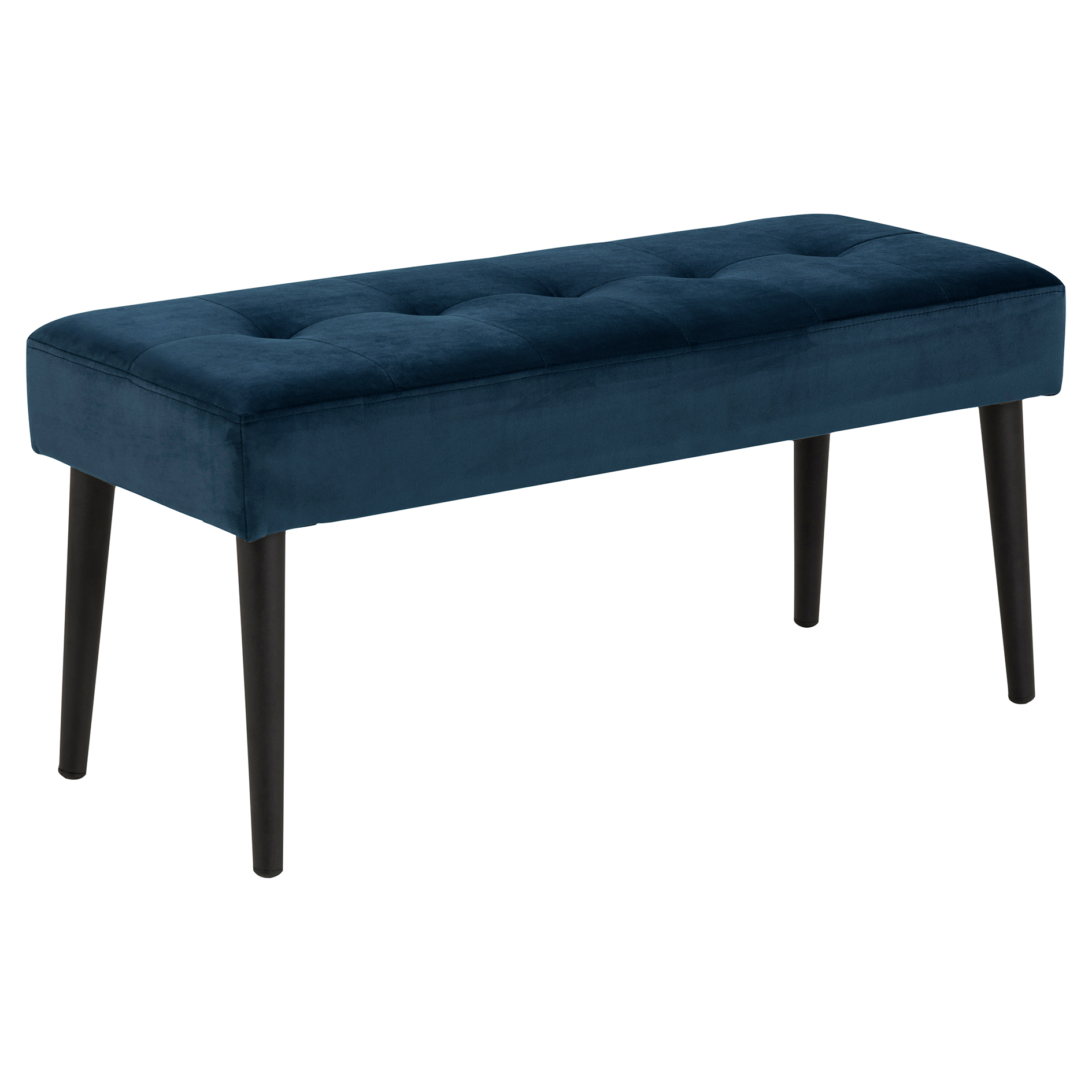 Bank GLORY - blau-schwarz - Samt - 95 cm