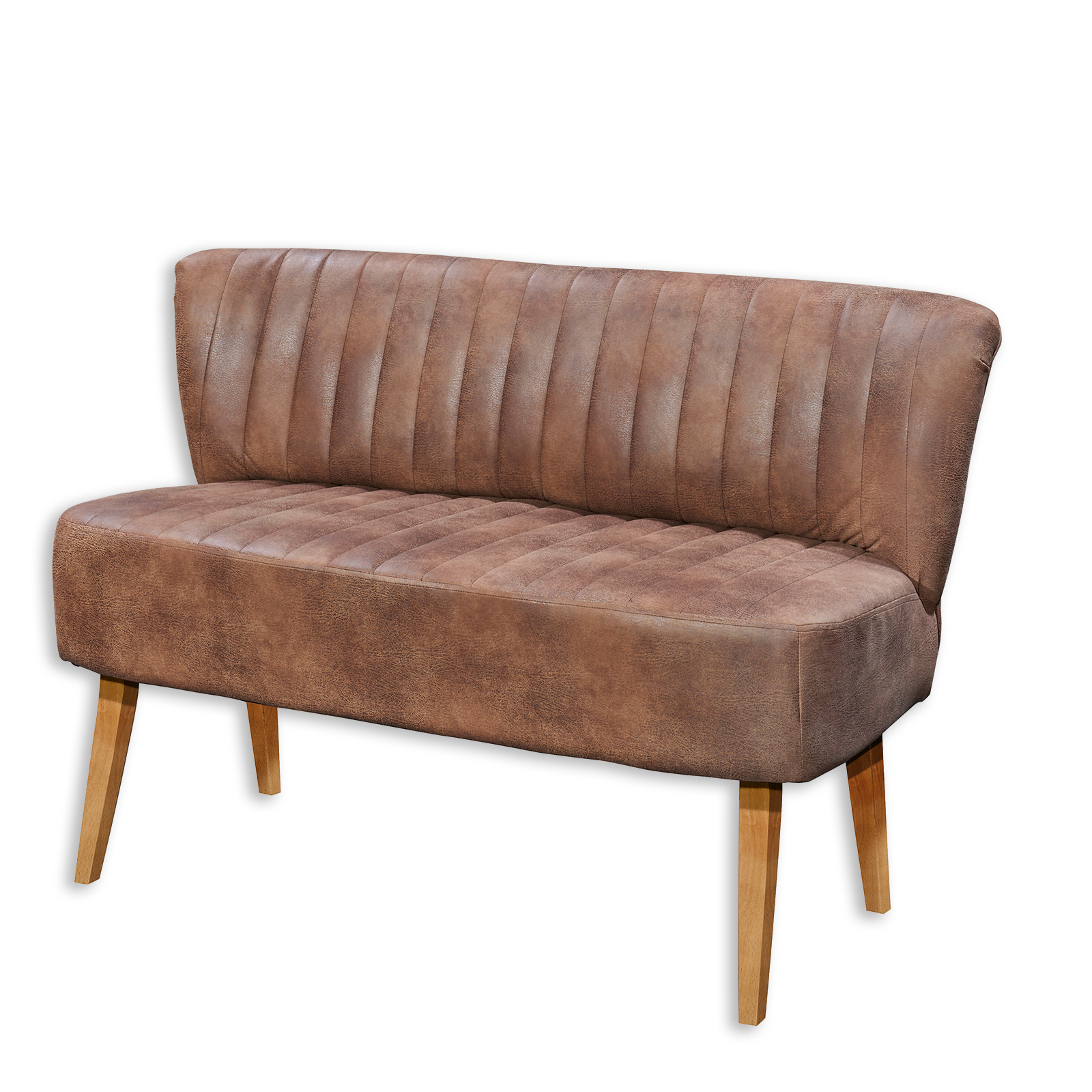 Bank - hellbraun - Massivholz - 143 cm 