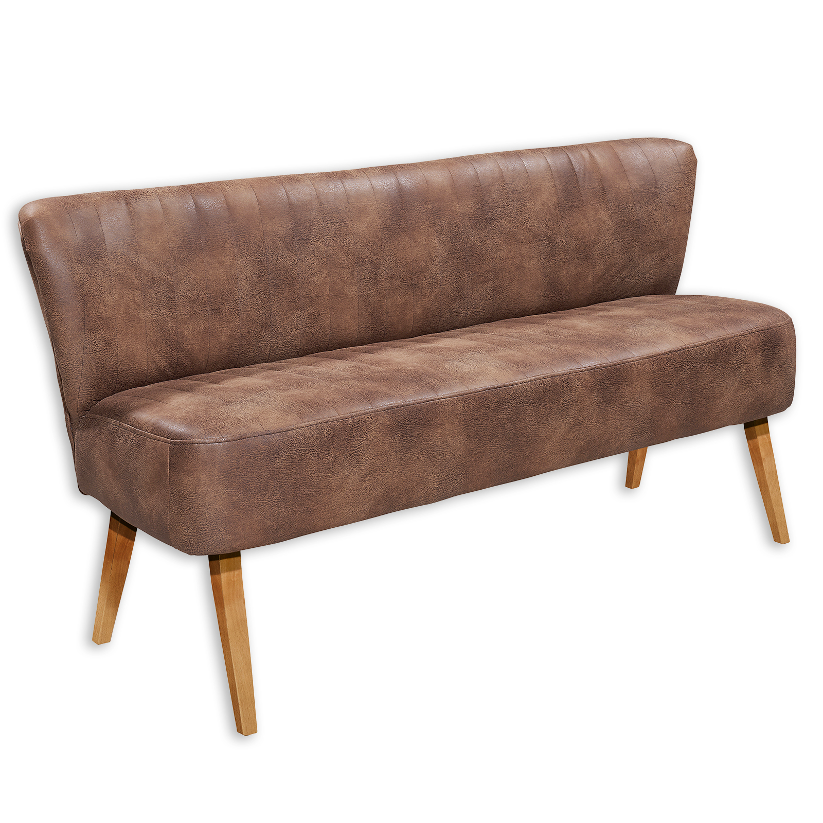 Bank - hellbraun - Massivholz - 182 cm