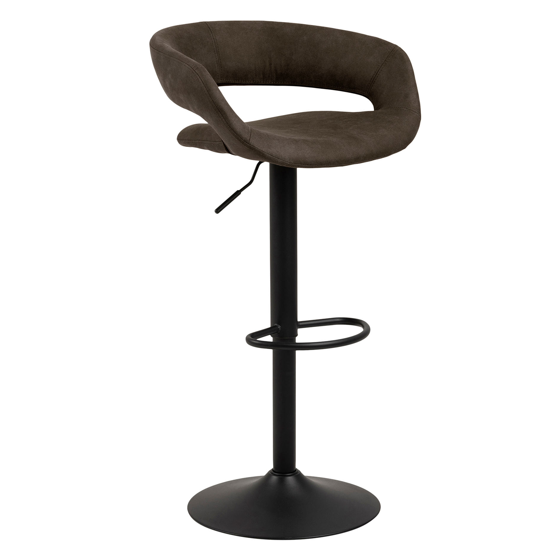 Barhocker - anthrazit-braun - höhenverstellbar