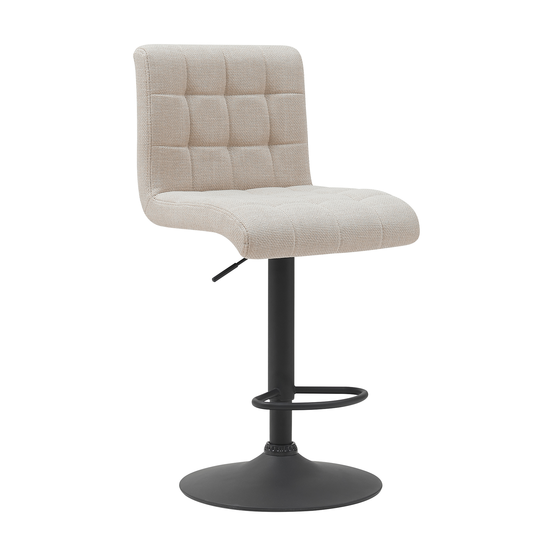 Barhocker - beige - drehbar - höhenverstellbar