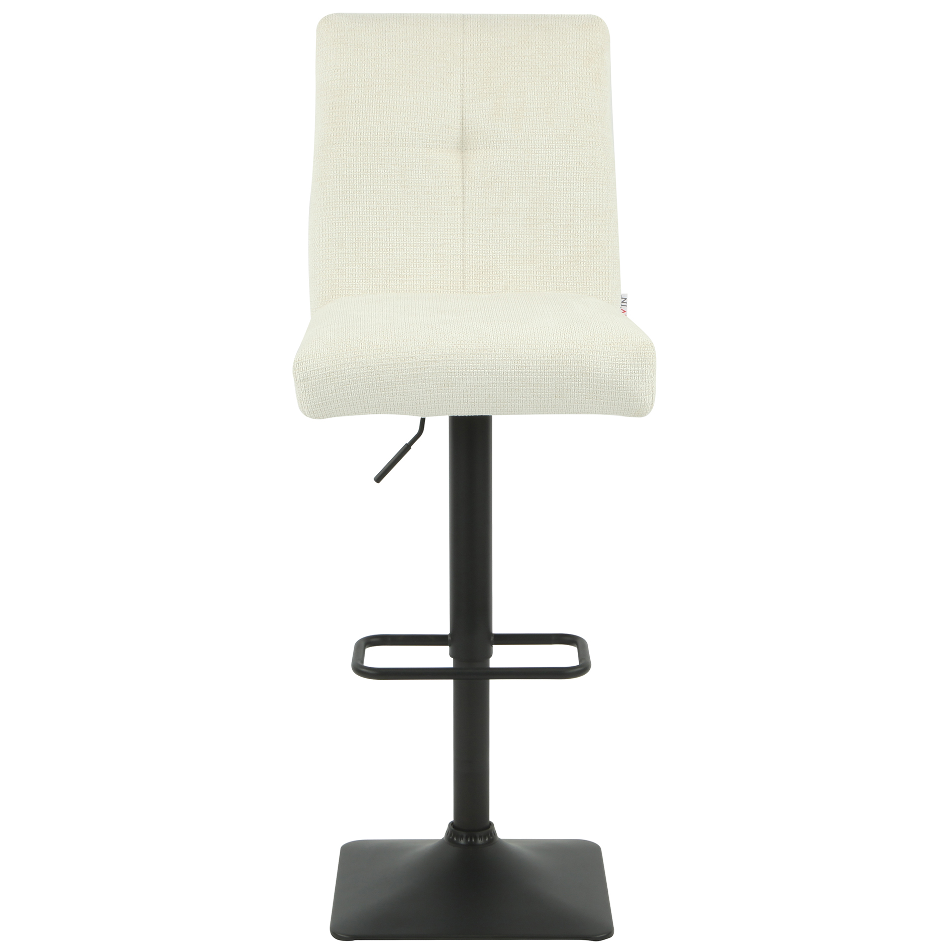 Barhocker - beige - Microfaser Webstoff - Ziernähte - höhenverstellbar