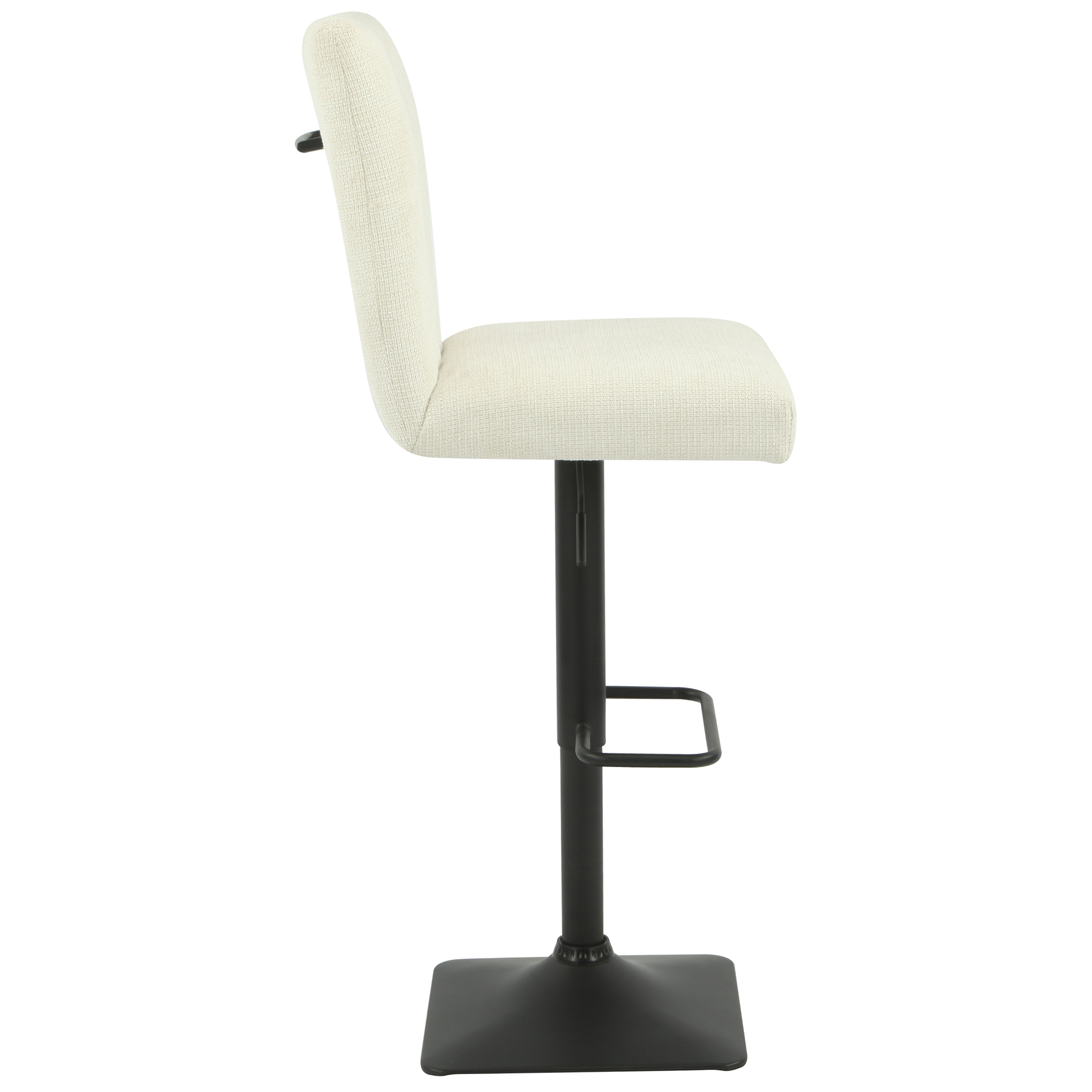 Barhocker - beige - Microfaser Webstoff - Ziernähte - höhenverstellbar