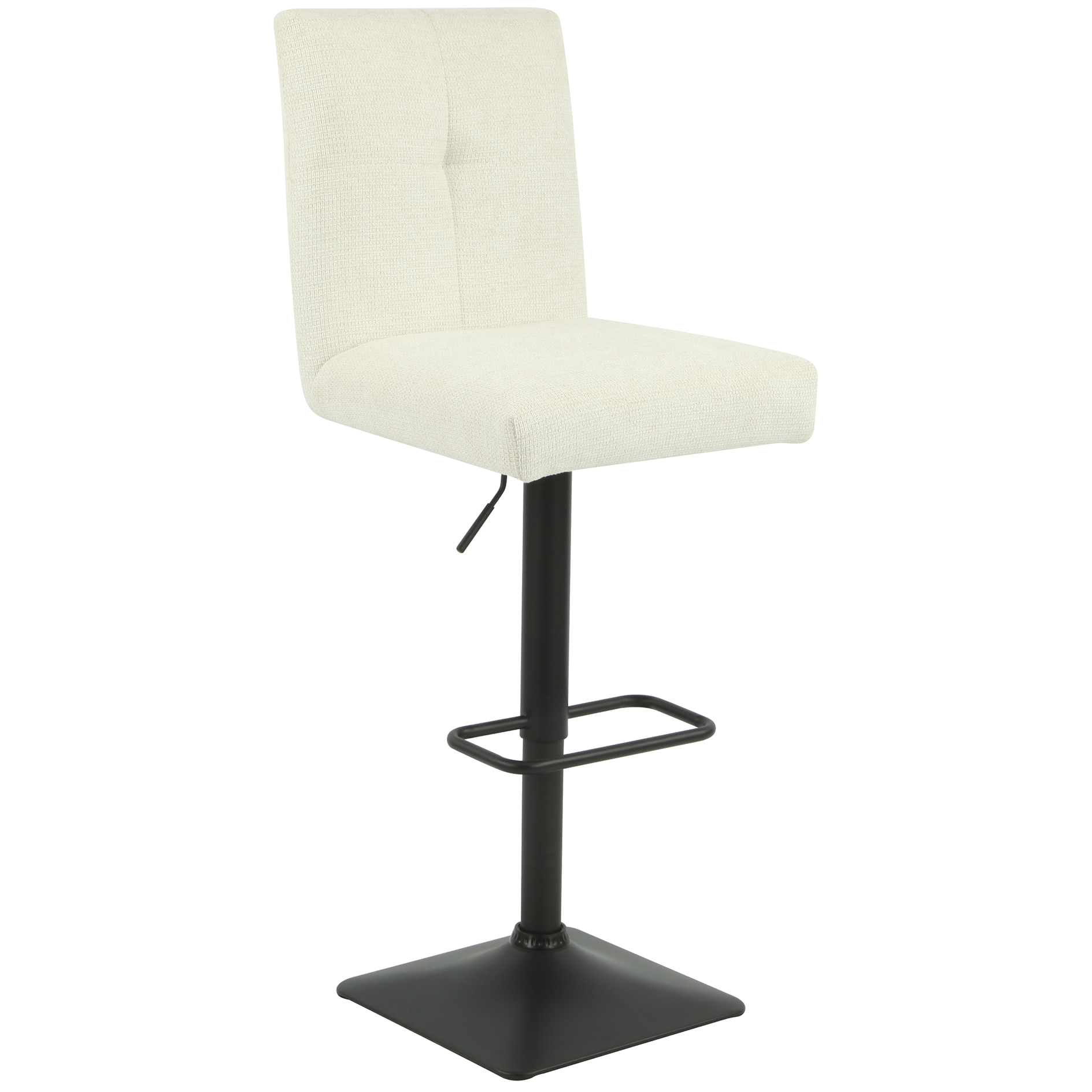 Barhocker - beige - Microfaser Webstoff - Ziernähte - höhenverstellbar