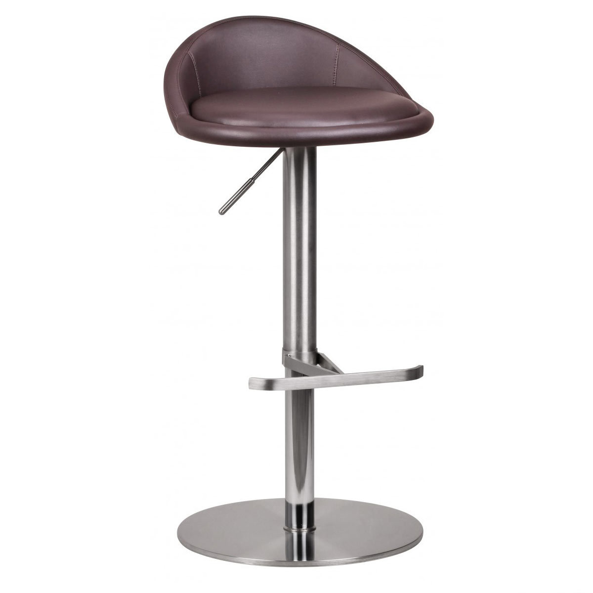 Barhocker - braun - Kunstleder