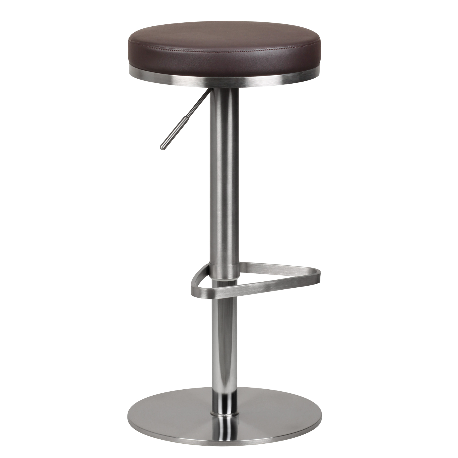 Barhocker - braun - Kunstleder