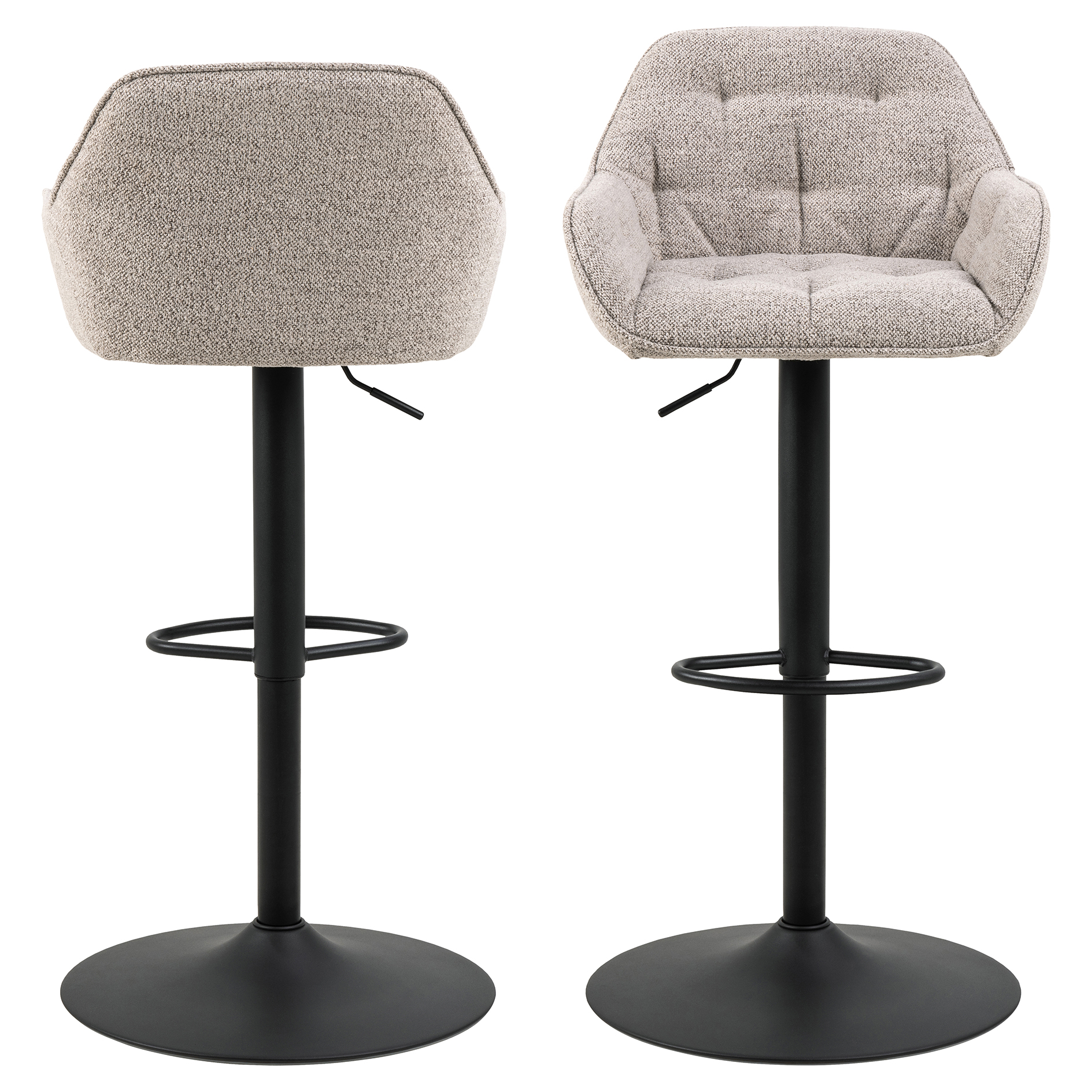 Barhocker BROOKE - beige - höhenverstellbar