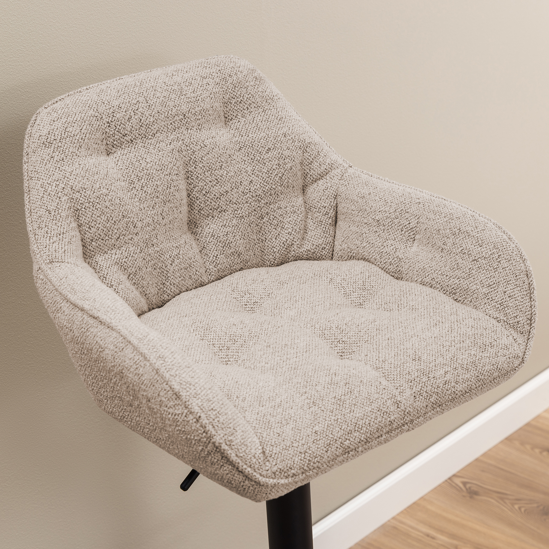 Barhocker BROOKE - beige - höhenverstellbar