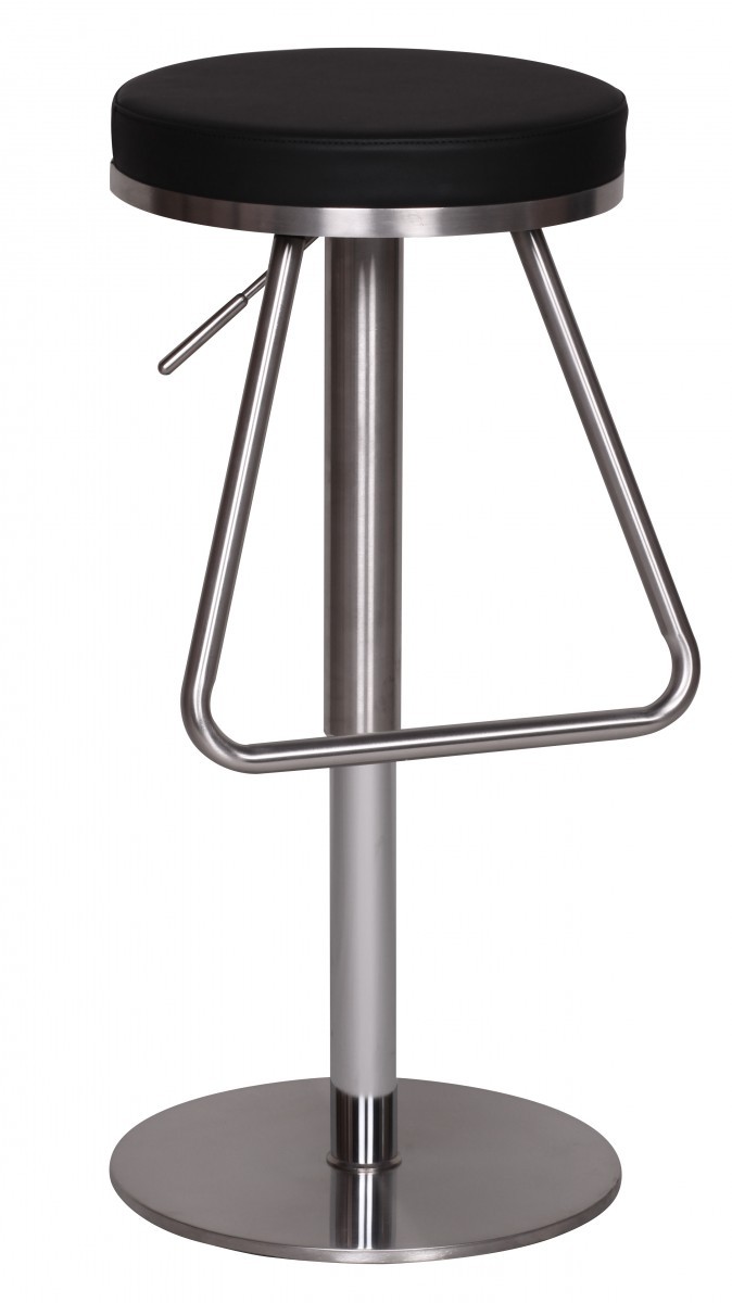 Barhocker - schwarz - Kunstleder
