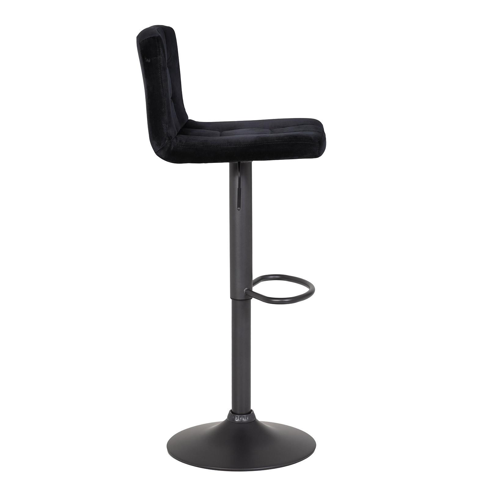 Barhocker - schwarz - Samtvelours
