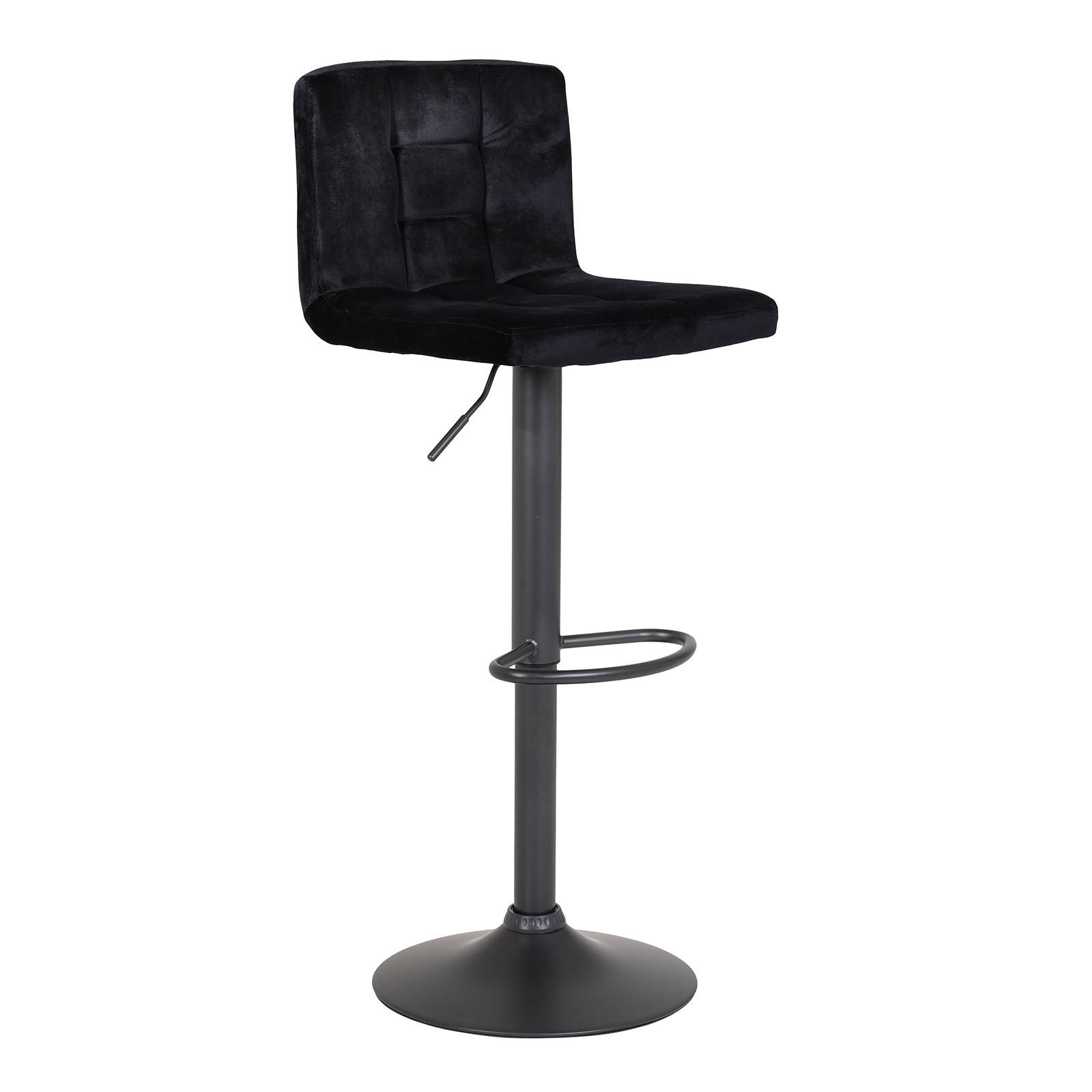 Barhocker - schwarz - Samtvelours