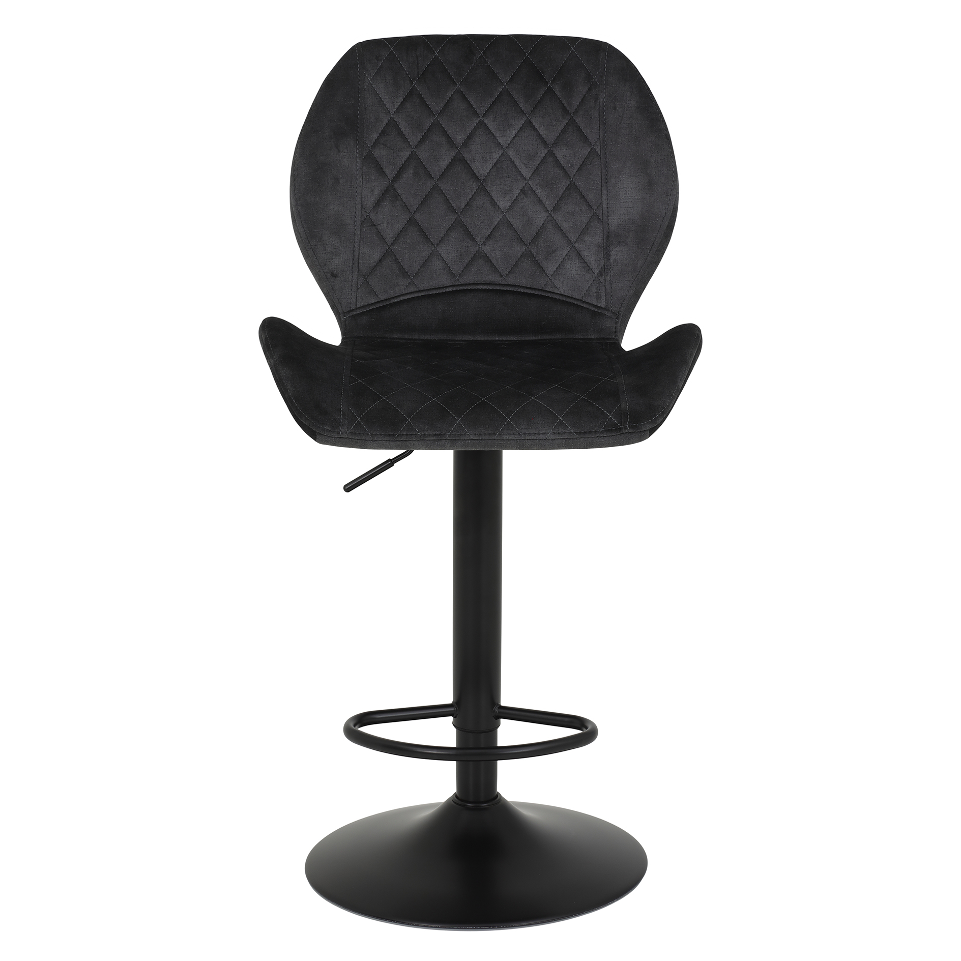 Barhocker - Vintage anthrazit - Samtvelour - höhenverstellbar