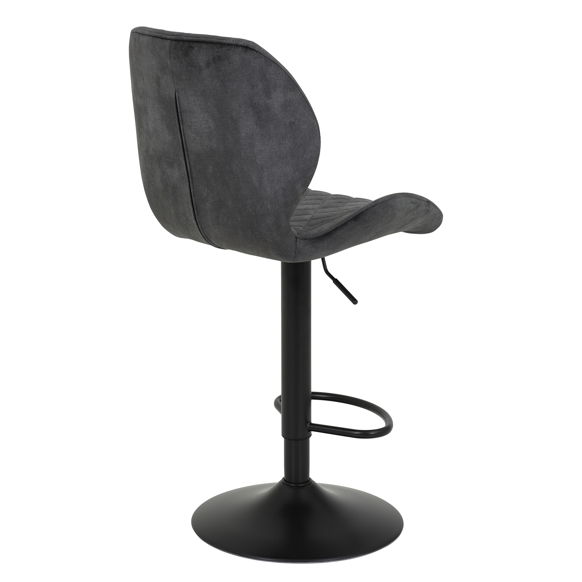 Barhocker - Vintage anthrazit - Samtvelour - höhenverstellbar