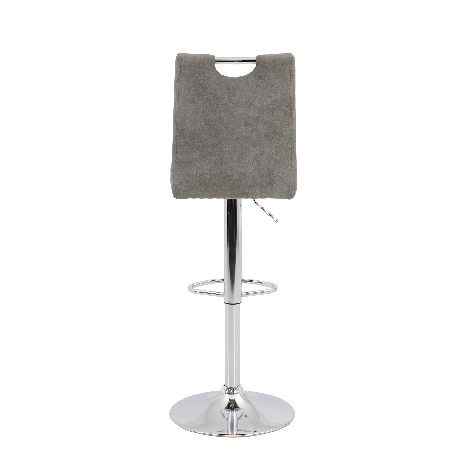 Barhocker - Vintage grau - Microfaser - höhenverstellbar