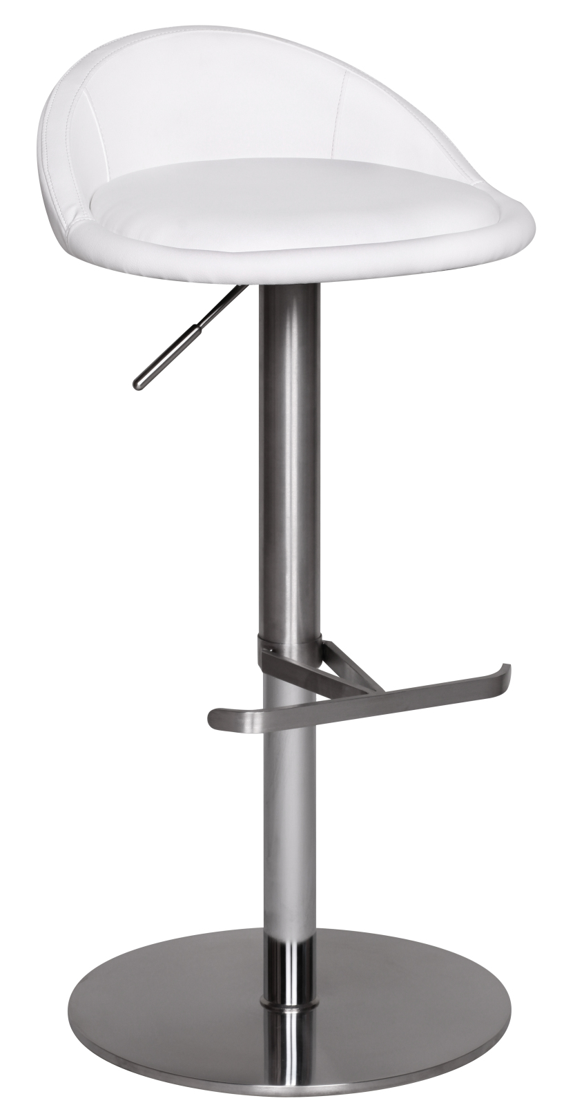 Barhocker - weiß - Kunstleder
